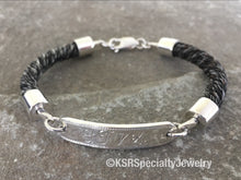 Load image into Gallery viewer, Horse Hair Bracelet w/ Engraved Sterling Center Plate