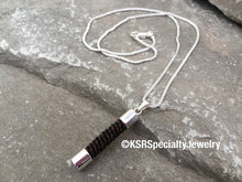 Load image into Gallery viewer, Sterling Silver Horse Hair Straight Drop Pendant