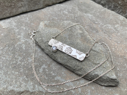 Let it Snow Bar Necklace