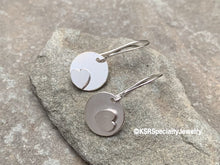 Load image into Gallery viewer, Sterling Circle/Heart Earrings
