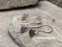 Load image into Gallery viewer, Set of Sterling Heart Earrings