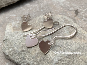 Set of Sterling Heart Earrings