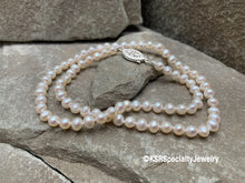Load image into Gallery viewer, 18&quot; White/Cream Colored 5.5mm Freshwater Pearl Necklace