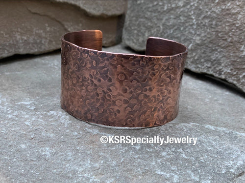 Wide Textured Cuff Bracelet