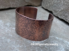 Load image into Gallery viewer, Wide Textured Cuff Bracelet