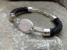 Load image into Gallery viewer, Horse Hair Bracelet w/ Engraved Sterling Center Plate