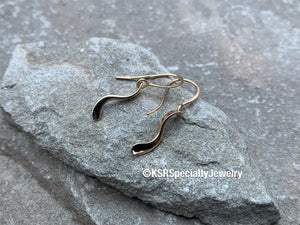 14ky Hand-Forged Earrings w/ Ear Wires