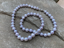 Load image into Gallery viewer, 16&quot; Pewter Colored Natural 6.5mm Freshwater Pearl Necklace